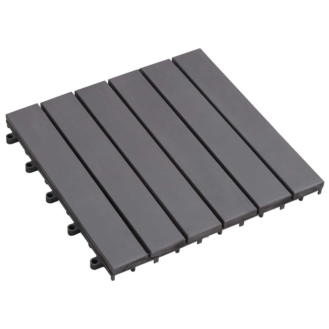 vidaXL Tile de Decking 20 uds. Gris 30 x 30 cm Madera de Acacia