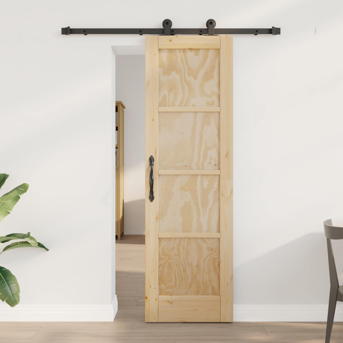 vidaXL Puerta Corredera ORKDAL 61 x 198,5 cm Madera de Pino Maciza