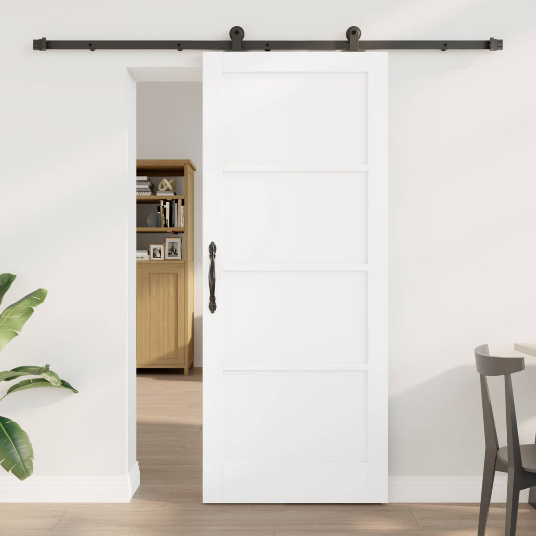 vidaXL Puerta Corredera ORKDAL 83 x 202 cm Madera de Pino Maciza