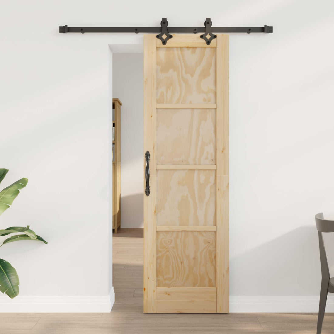 vidaXL Puerta Corredera ORKDAL 61 x 198,5 cm Madera de Pino Maciza