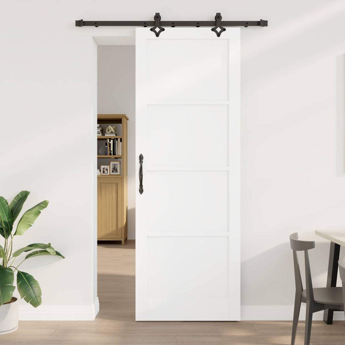 vidaXL Puerta Corredera ORKDAL 83 x 232 cm Madera de Pino Maciza