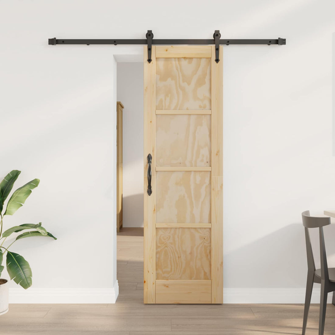 vidaXL Puerta Corredera ORKDAL 61 x 198,5 cm Madera de Pino Maciza