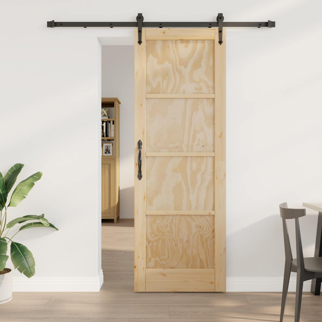 vidaXL Puerta Corredera ORKDAL 73,5 x 211 cm Madera de Pino Maciza