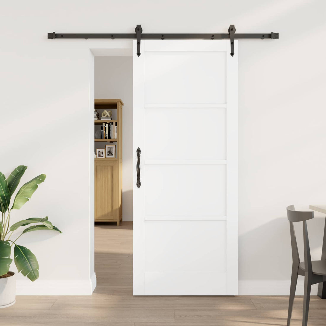 vidaXL Puerta Corredera ORKDAL 83 x 202 cm Madera de Pino Maciza