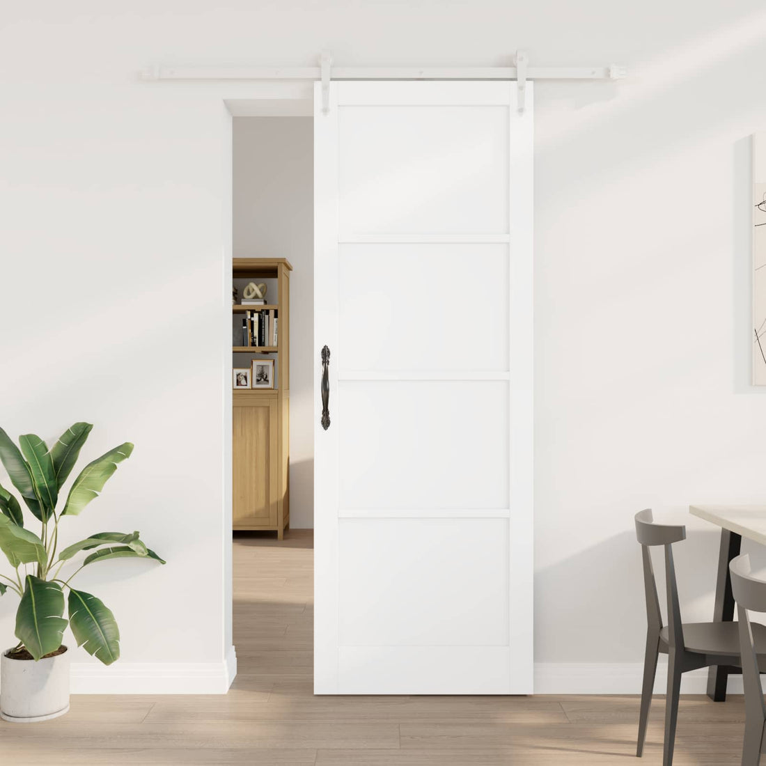 vidaXL Puerta Corredera ORKDAL 83 x 232 cm Madera de Pino Maciza