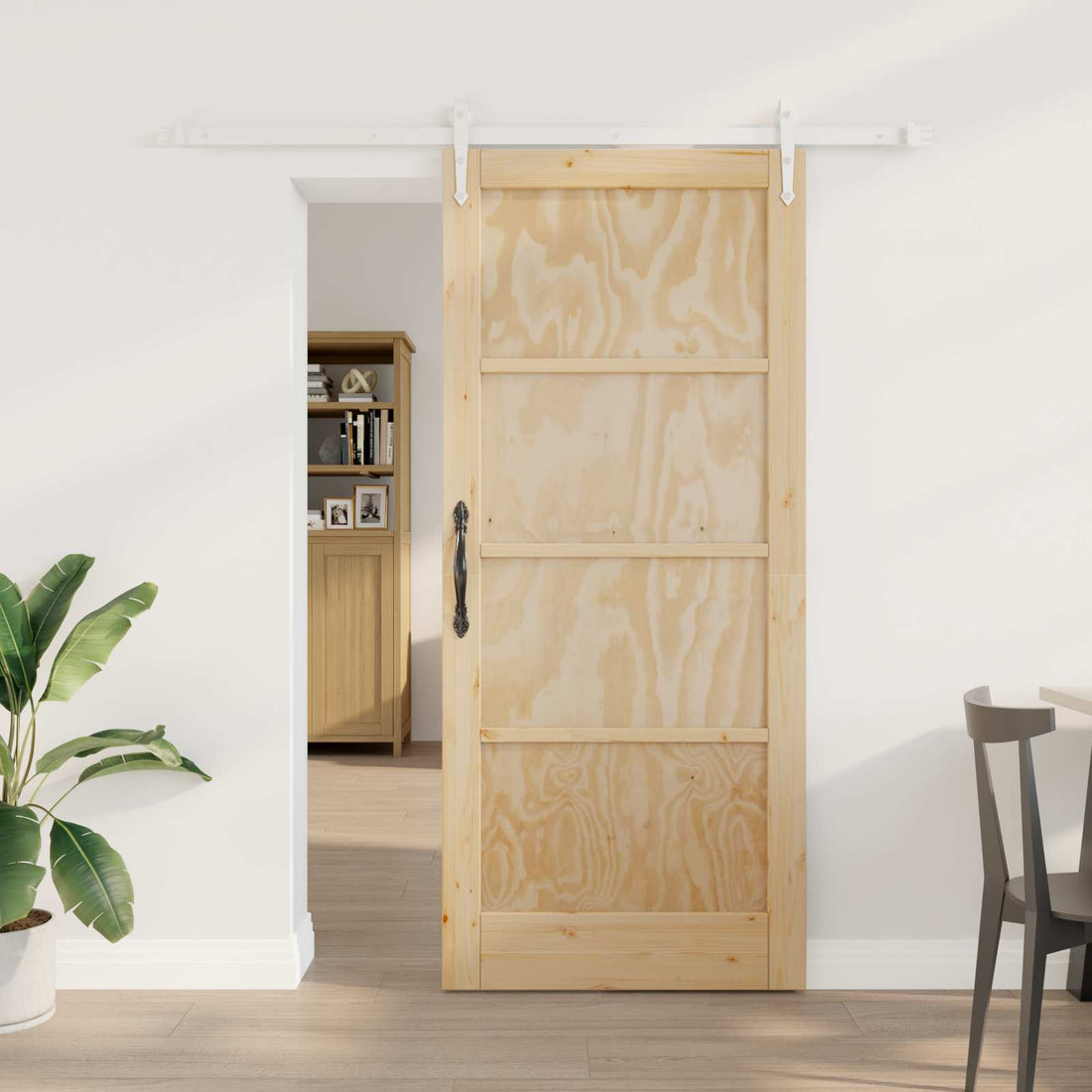 vidaXL Puerta Corredera ORKDAL 86 x 198,5 cm Madera de Pino Maciza