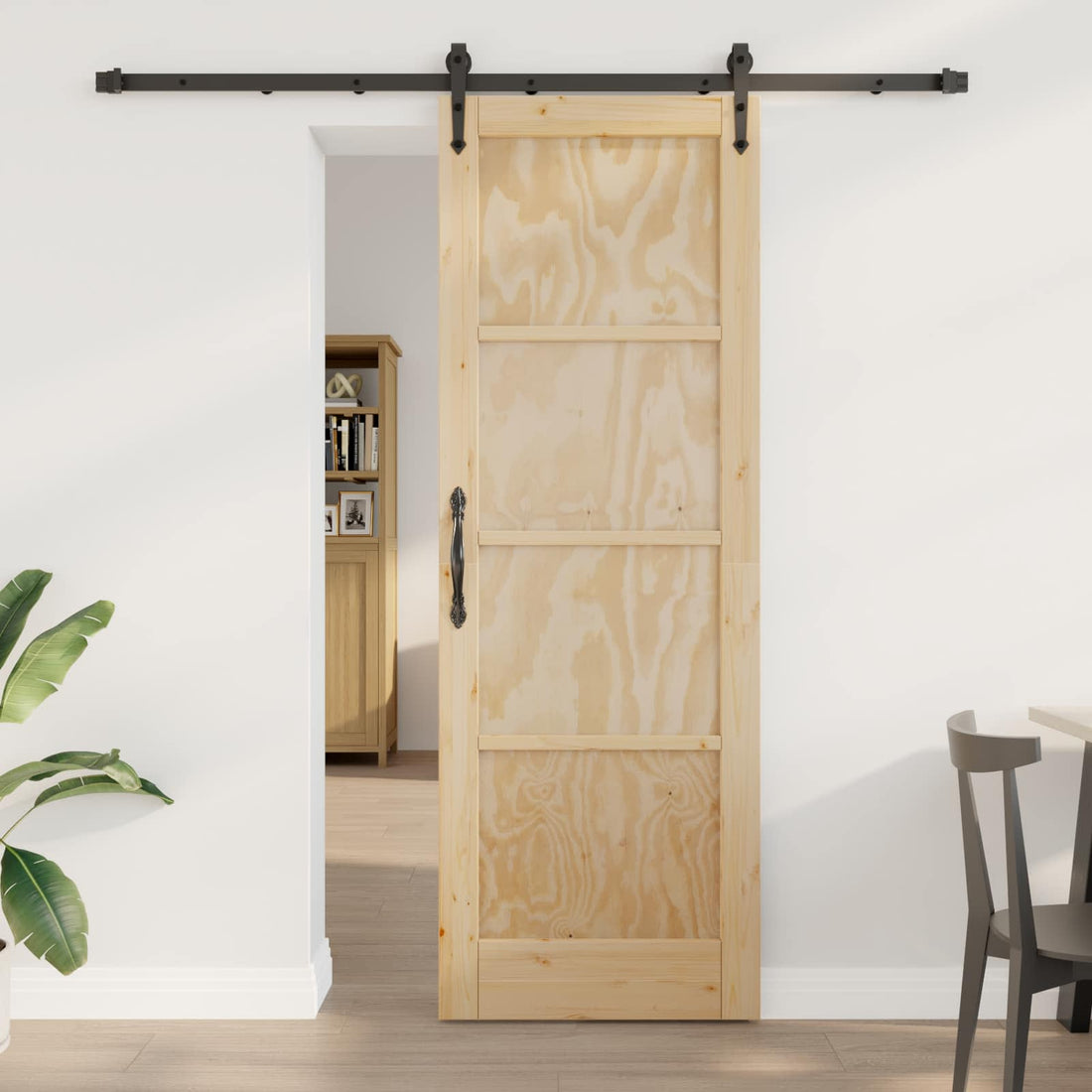 vidaXL Puerta Corredera ORKDAL 73,5 x 211 cm Madera de Pino Maciza
