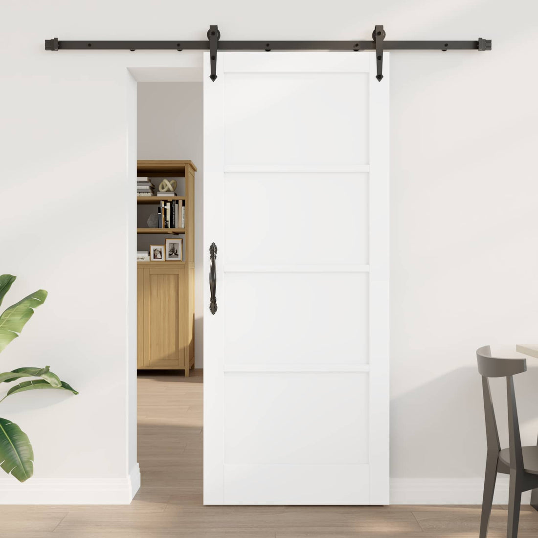 vidaXL Puerta Corredera ORKDAL 83 x 202 cm Madera de Pino Maciza