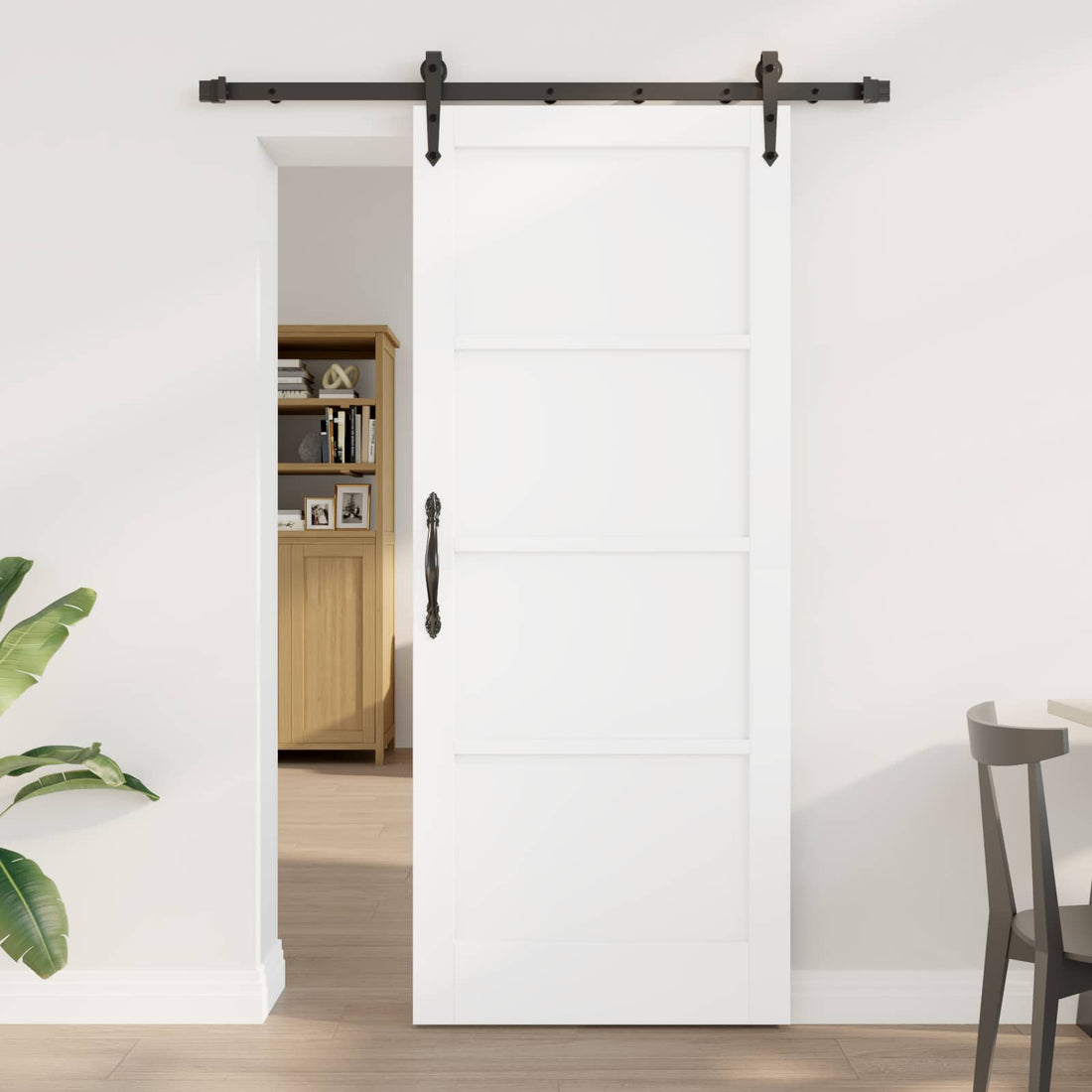 vidaXL Puerta Corredera ORKDAL 83 x 202 cm Madera de Pino Maciza