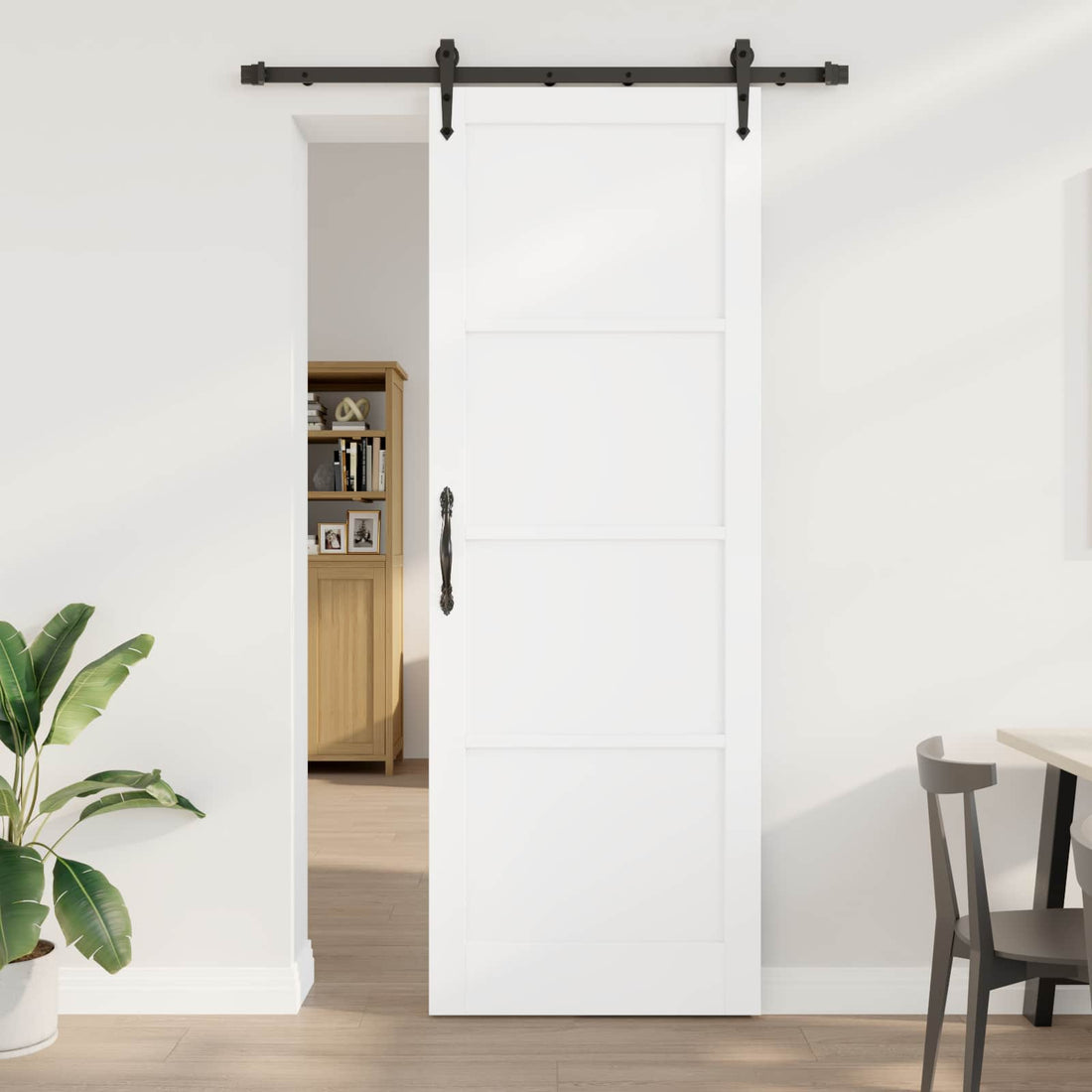 vidaXL Puerta Corredera ORKDAL 83 x 232 cm Madera de Pino Maciza