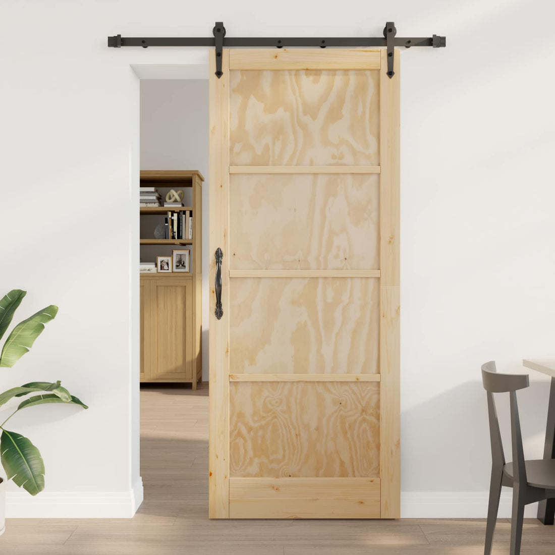 vidaXL Puerta Corredera ORKDAL 86 x 211 cm Madera de Pino Maciza