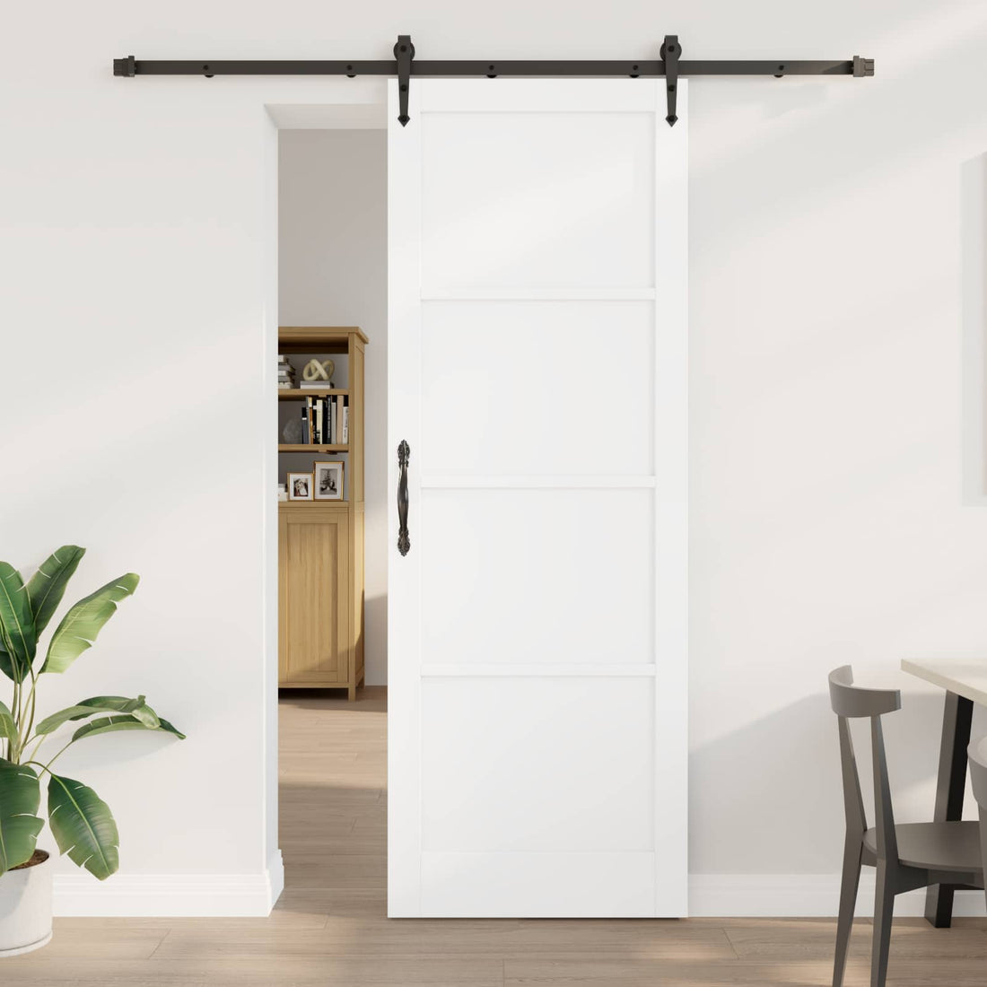 vidaXL Puerta Corredera ORKDAL 83 x 232 cm Madera de Pino Maciza