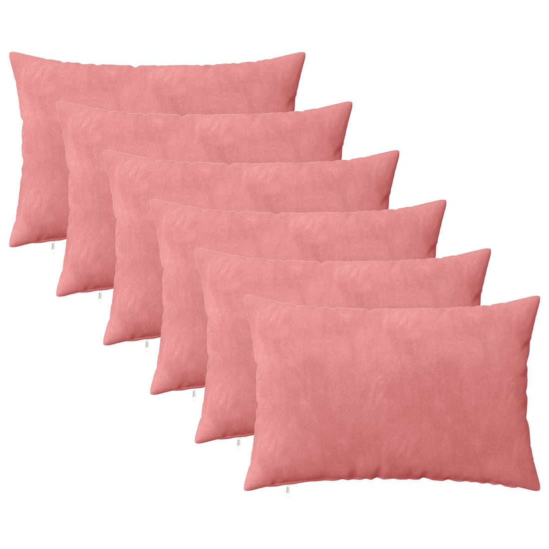 vidaXL Cojín con almohada HEERLEN 6 uds. Rosa Terciopelo