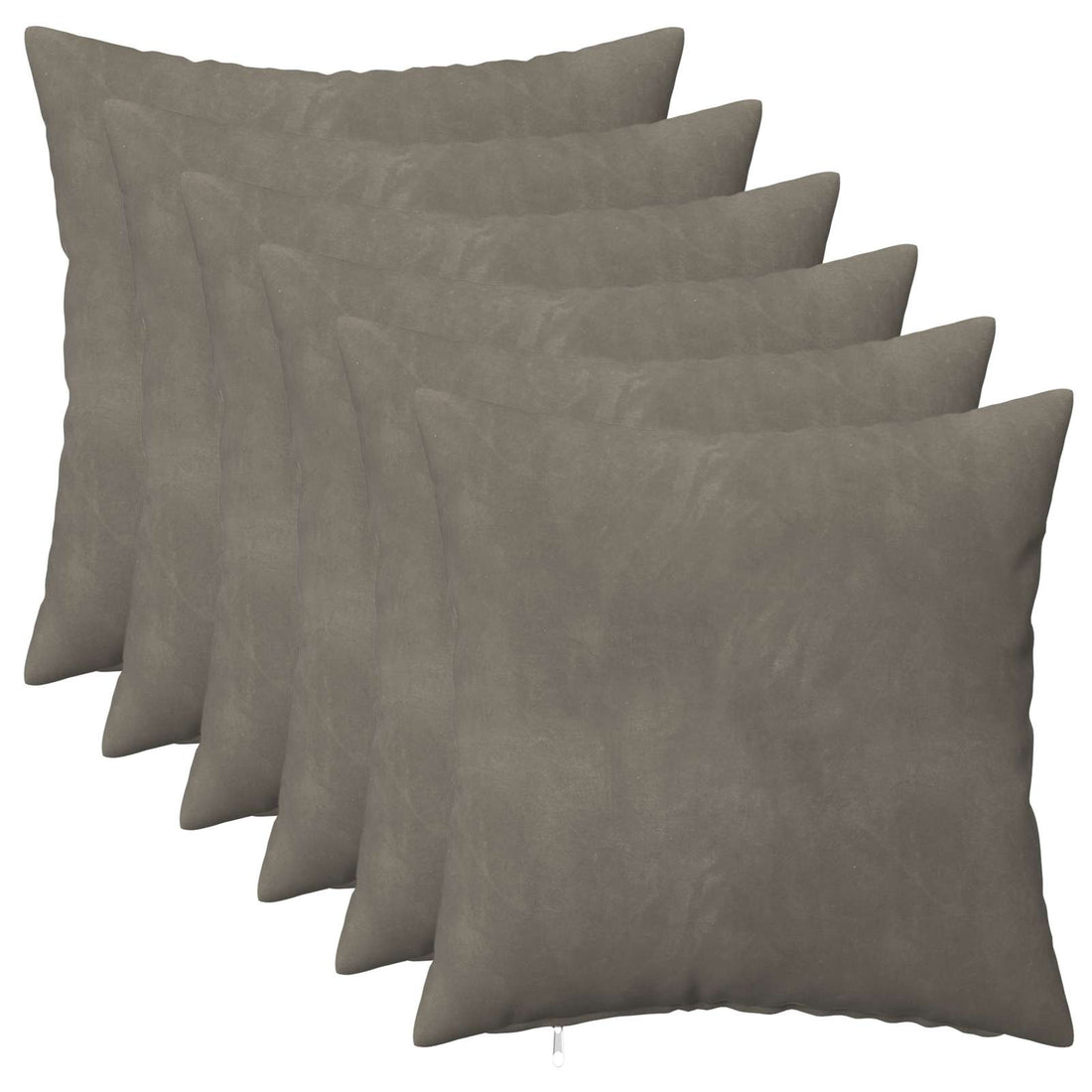 vidaXL Cojín con almohada HEERLEN 6 uds. Gris Claro Terciopelo