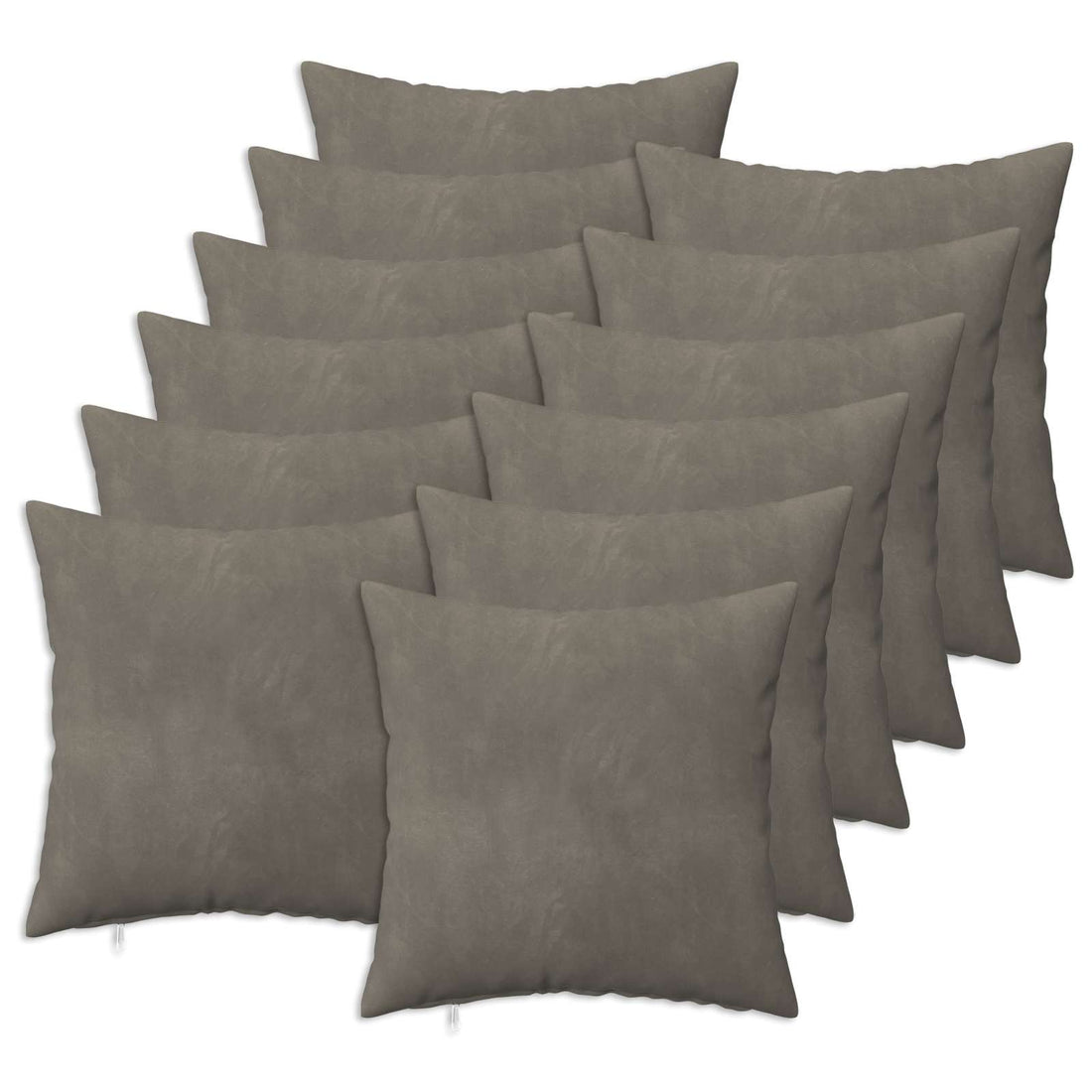 vidaXL Cojín con almohada HEERLEN 12 uds. Gris Claro Terciopelo