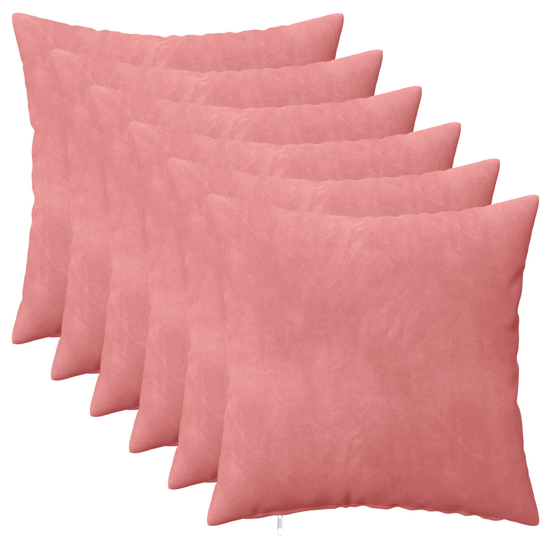 vidaXL Cojín con almohada HEERLEN 6 uds. Rosa Terciopelo