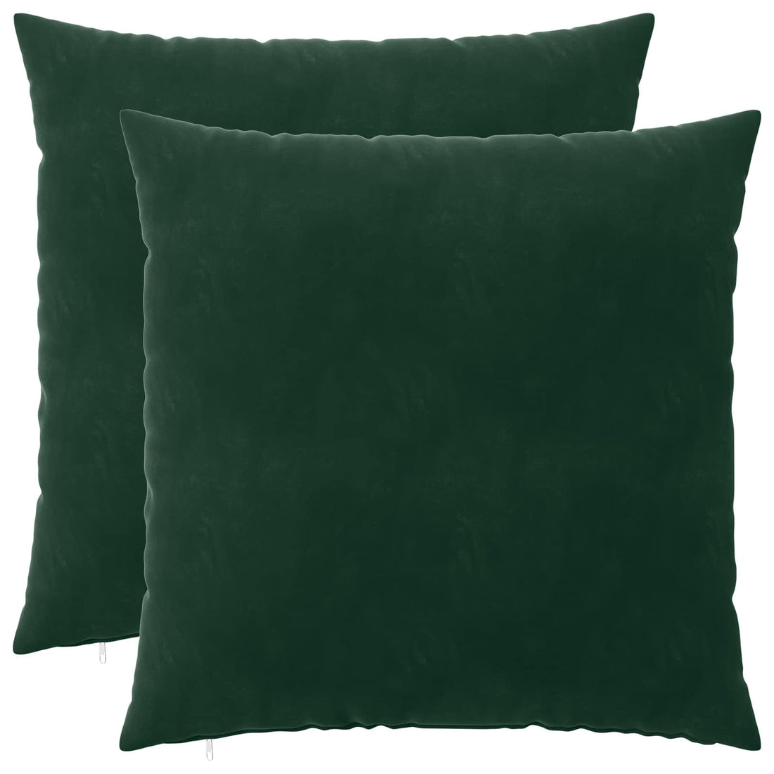 vidaXL Cojín con almohada HEERLEN 2 uds. Verde oscuro Terciopelo