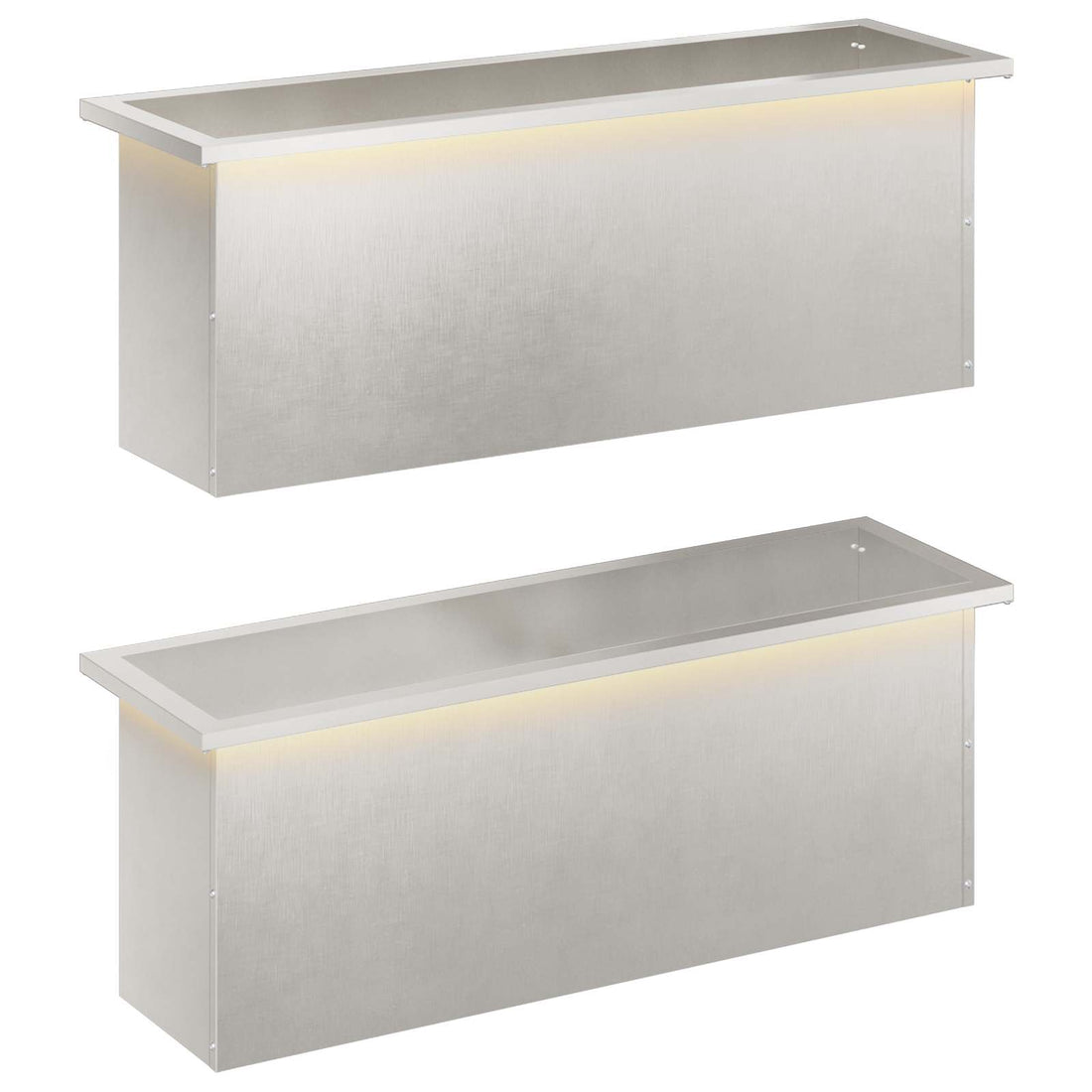 vidaXL Jardinera para jardín con luces LED 2 uds. Plateado