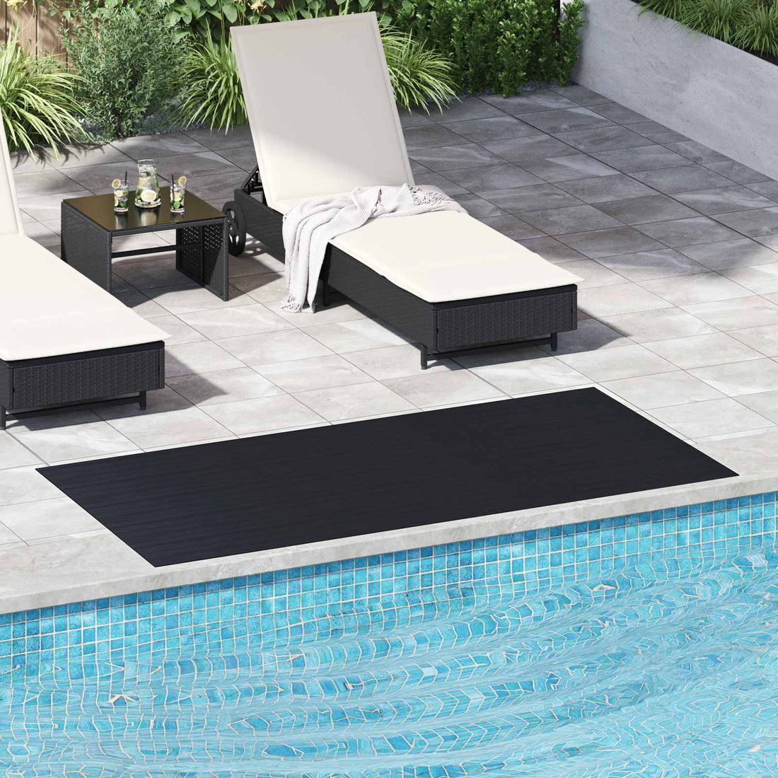 vidaXL Alfombrilla con estriado fino Negro 1 x 2 m Goma
