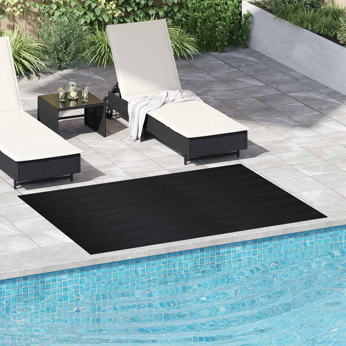 vidaXL Alfombra para el suelo Negro 1,5 x 2 m Goma