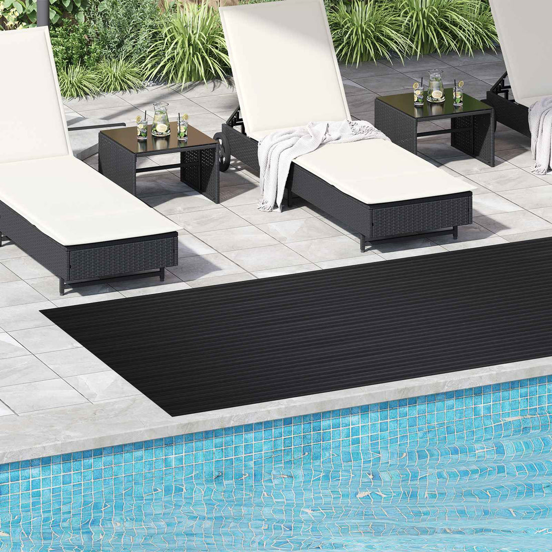 vidaXL Alfombra para el suelo Negro 1,5 x 4 m Goma