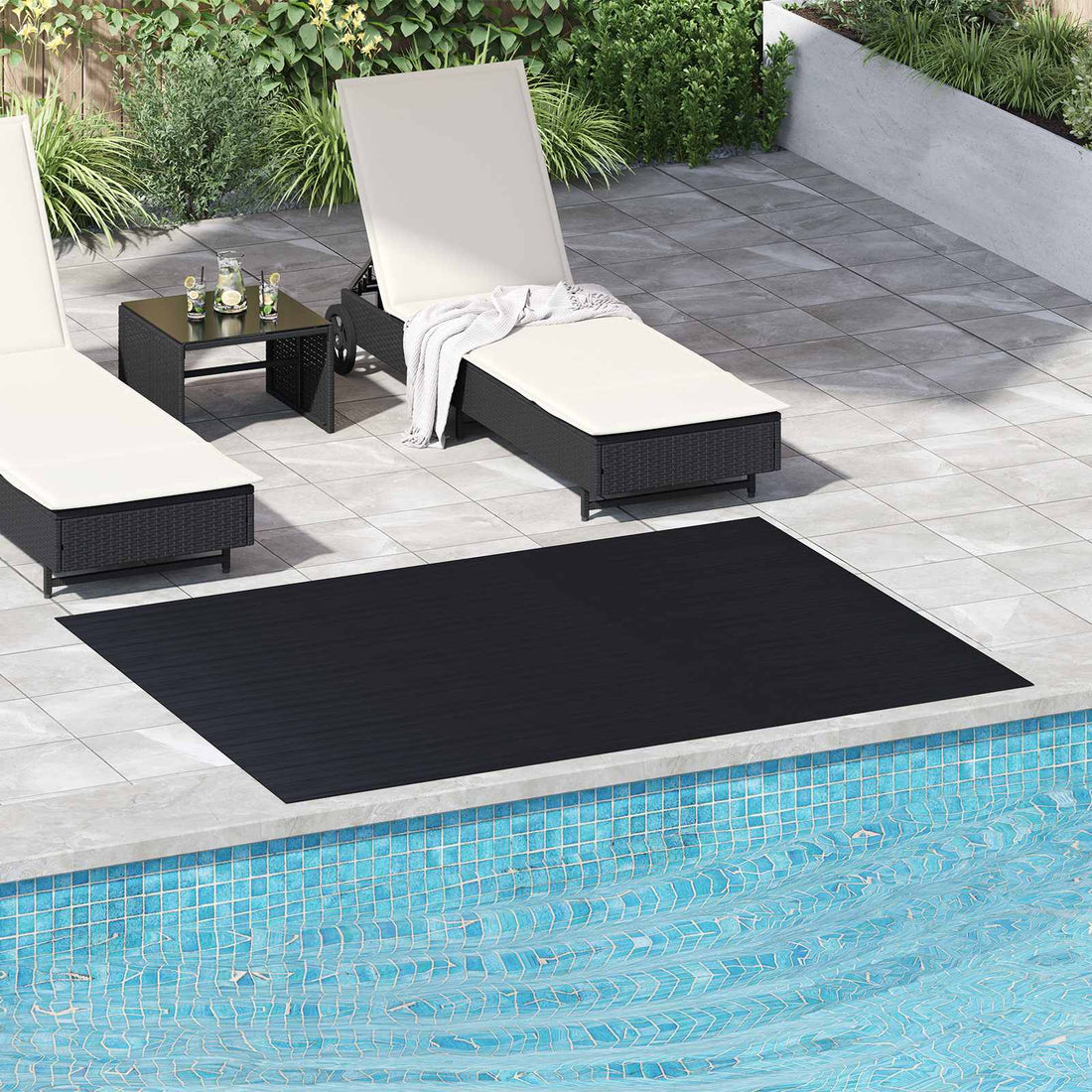 vidaXL Alfombra para el suelo Negro 1,5 x 2 m Goma