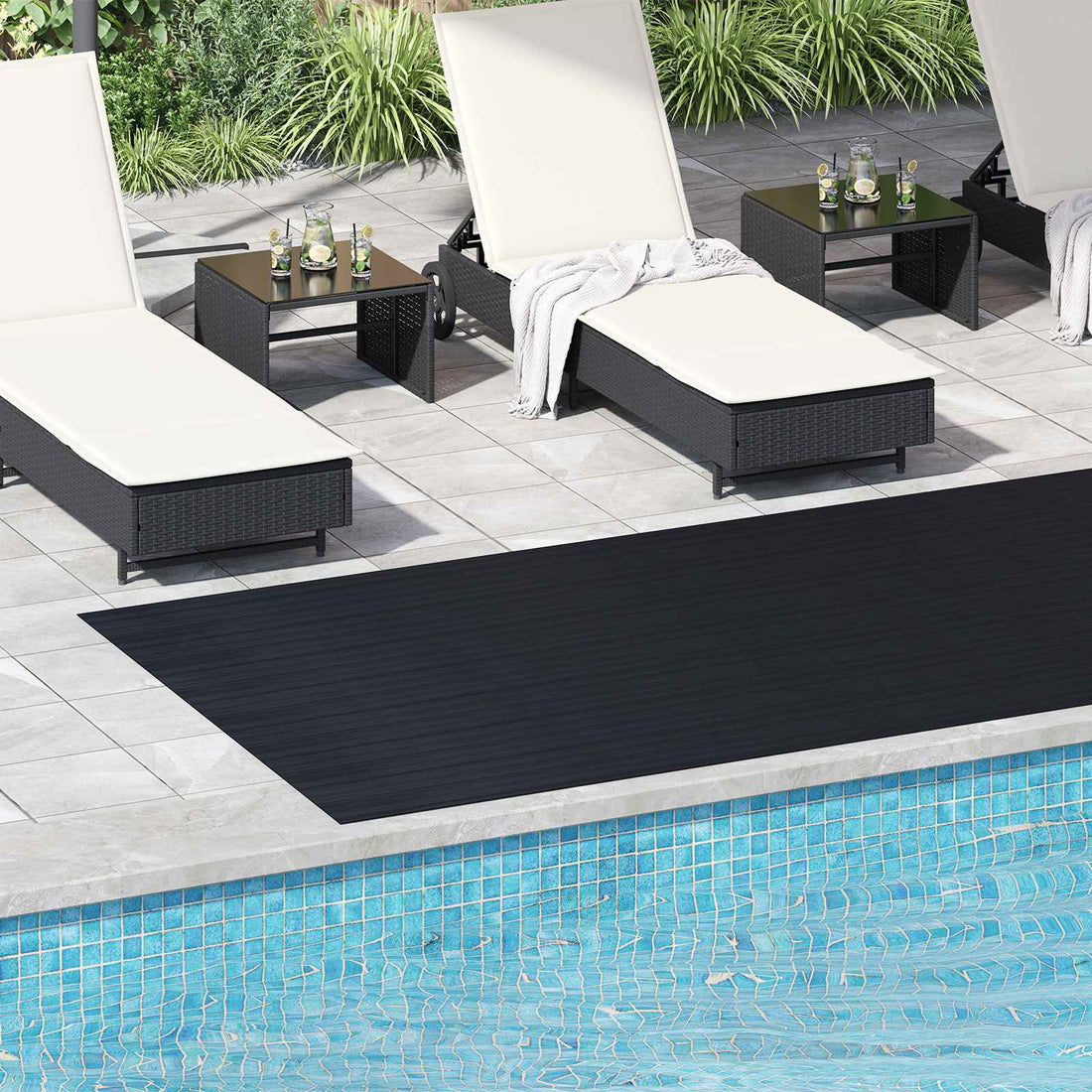 vidaXL Alfombra para el suelo Negro 1,5 x 4 m Goma