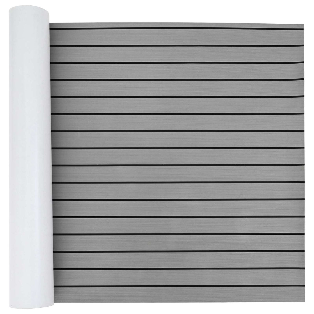 vidaXL Alfombra para Barcos Rayado Gris Claro y Negro 240 x 90 cm EVA