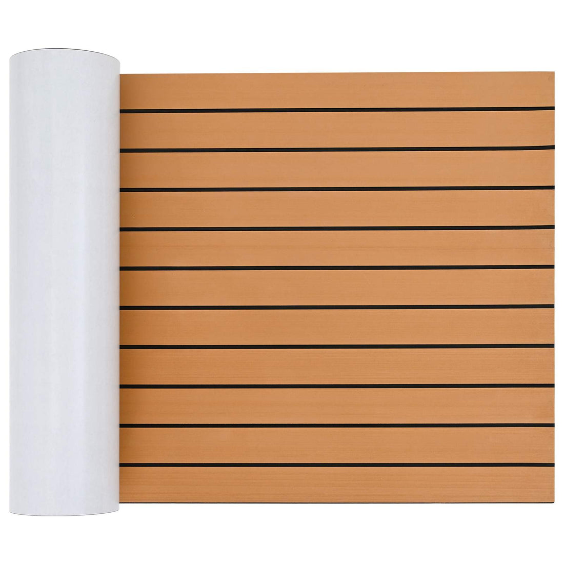 vidaXL Alfombra para Barcos Rayado Marrón y Negro 240 x 60 cm EVA