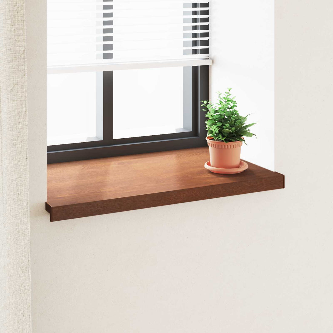 vidaXL Umbral de Ventana Madera Marrón 100 x 50 x 4,5 cm PVC