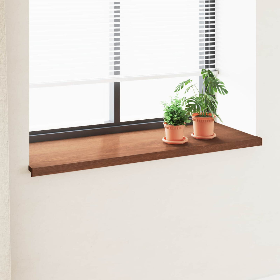 vidaXL Umbral de Ventana Madera Marrón 120 x 50 x 4,5 cm PVC