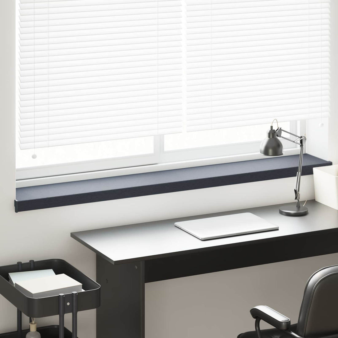 vidaXL Umbral de Ventana Antracita con Vetado de Madera PVC