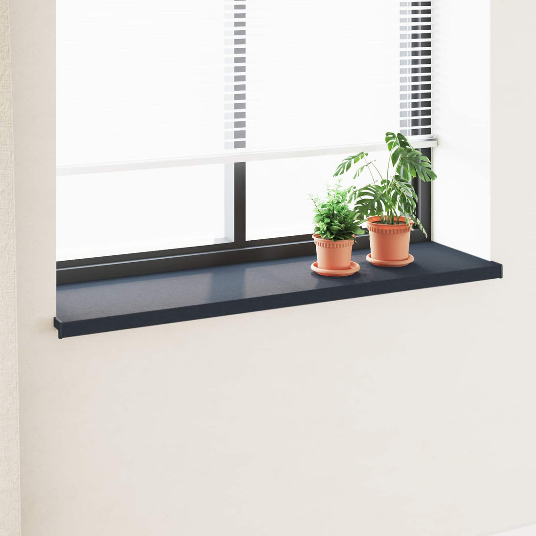 vidaXL Umbral de Ventana Antracita con Vetado de Madera PVC