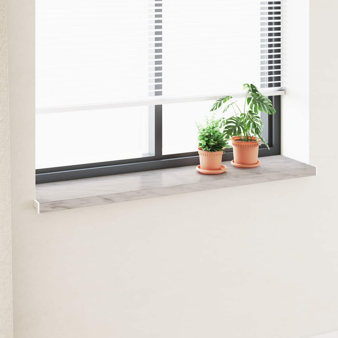 vidaXL Umbral de Ventana Textura de Mármol 140 x 35 x 4,5 cm PVC