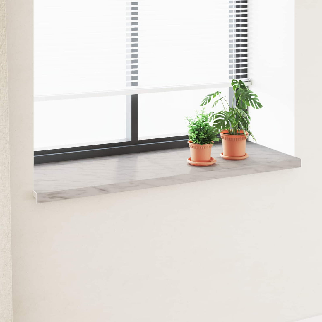 vidaXL Umbral de Ventana Textura de Mármol 120 x 50 x 4,5 cm PVC