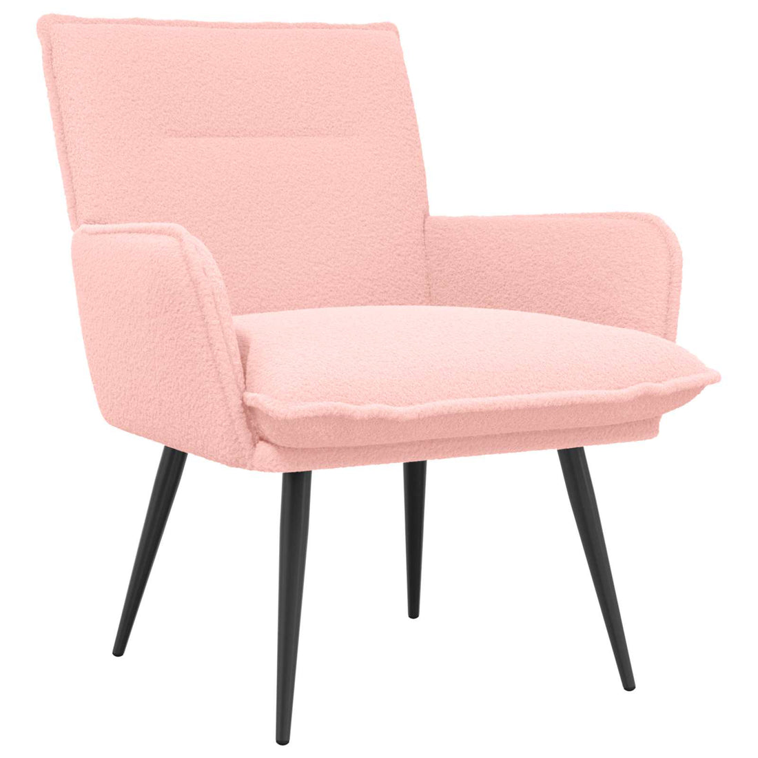vidaXL Sillón Rosa Bouclé
