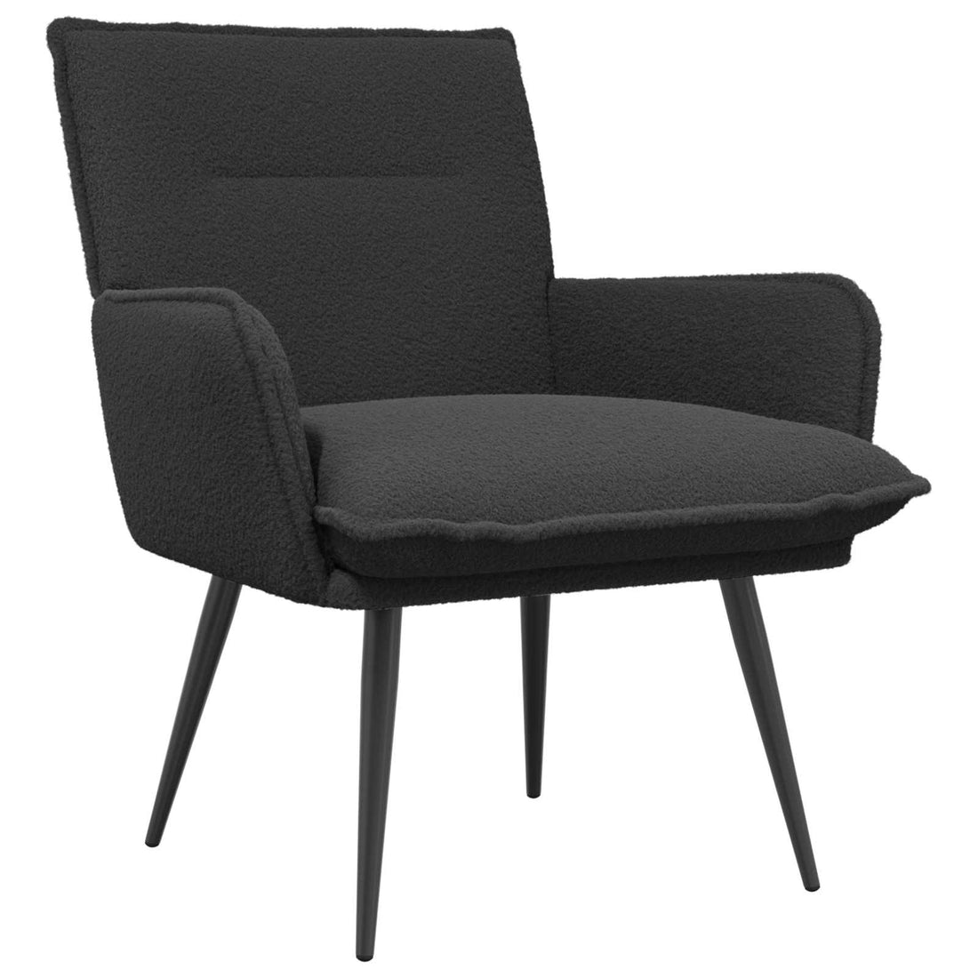 vidaXL Sillón Gris oscuro Bouclé