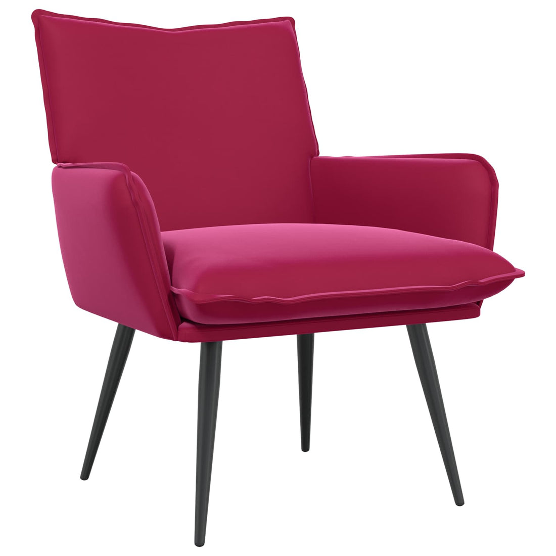 vidaXL Sillón Rojo vino Terciopelo
