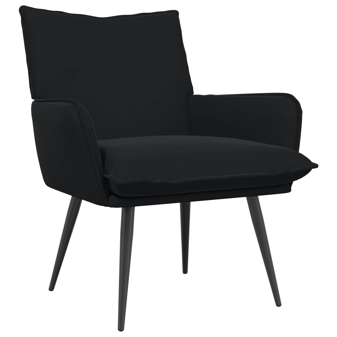vidaXL Sillón Negro Terciopelo