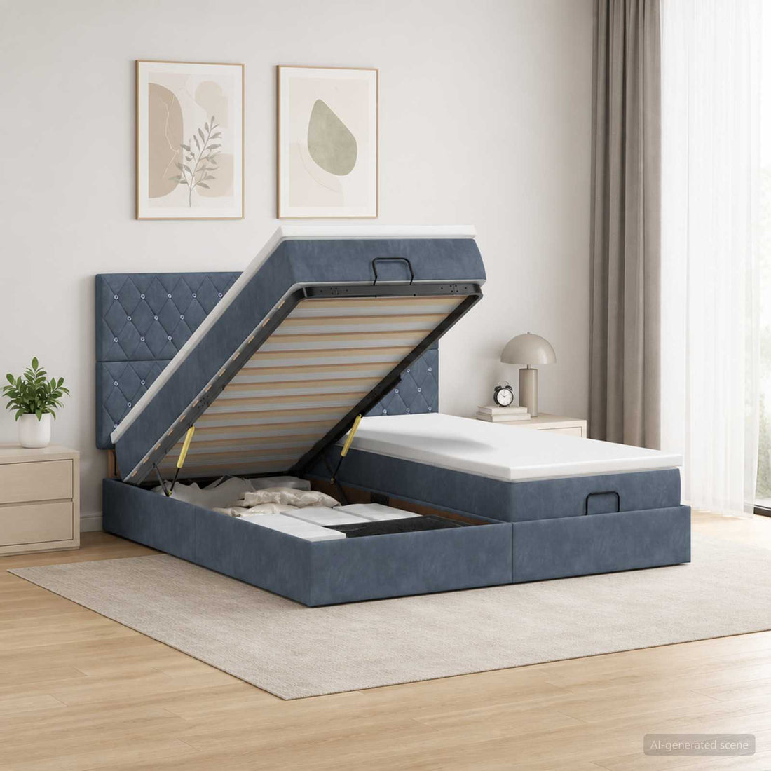 vidaXL Cama otomana con colchón 2 uds. Gris oscuro Terciopelo