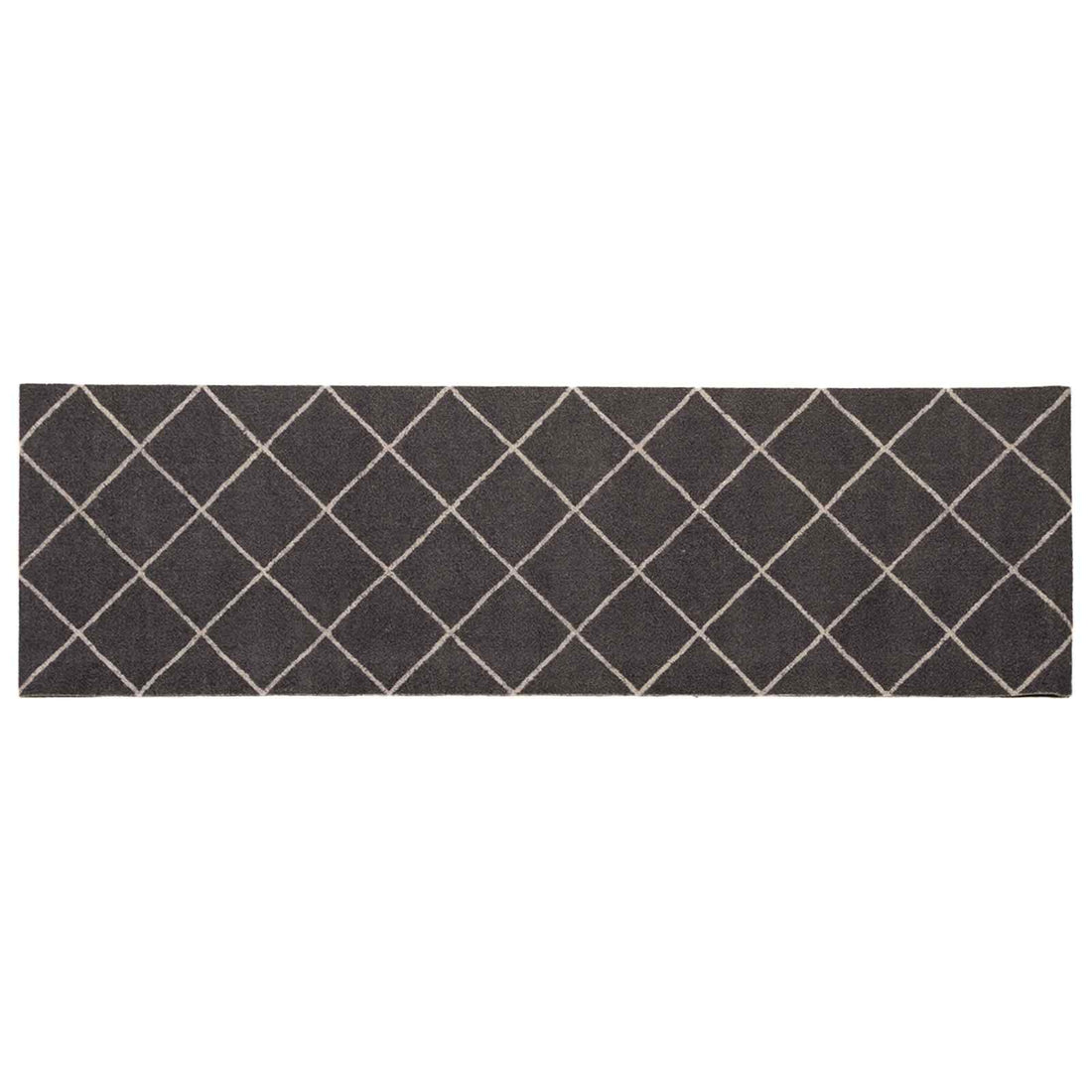 vidaXL Alfombra de cocina Cuadros antracita 180 x 60 cm 100% Poliamida
