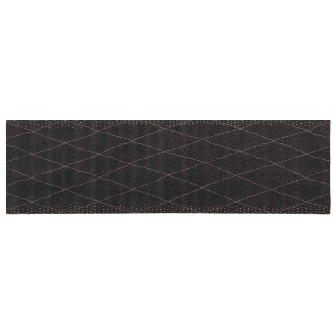 vidaXL Alfombra de cocina Cuadros antracita 300 x 60 cm 100% Poliamida