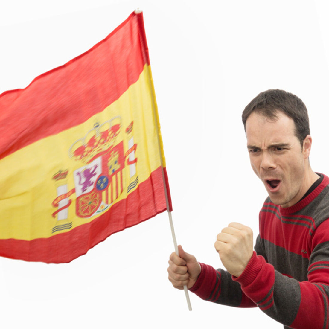Bandera España 90 x 60 cm Deportista / en Forma Football World Cup Amarillo