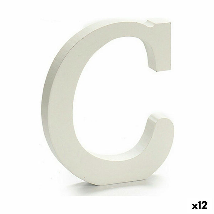 Letra C Blanco 1,8 x 21 x 17 cm (12 Unidades) Sintético