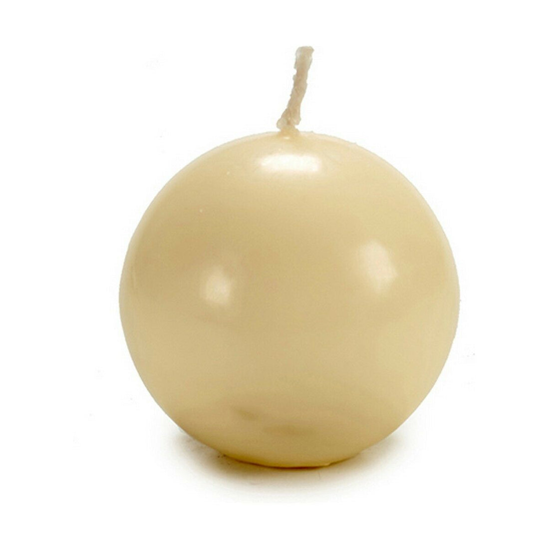 Vela CQ75M Bola (4 Unidades) Cera Crema