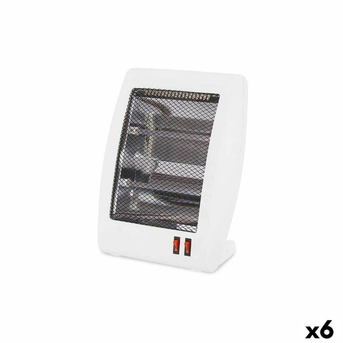 Estufa de Cuarzo Blanco 400-800 W (6 Unidades) Plástico