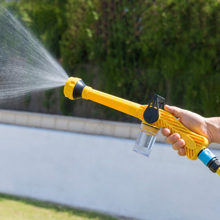 Pistola de Agua a Presión con Depósito 8 en 1 Forzater ABS Aire Libre / Camping Amarillo