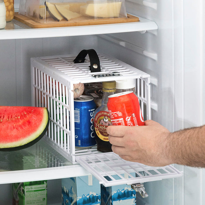 Jaula de Seguridad para Neveras Food Safe Polipropileno Domótica / Seguridad Blanco