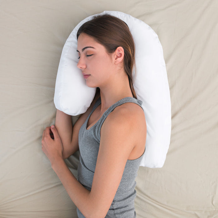 Almohada Ergonómica de Postura Lateral U Slupill Algodón Blanco