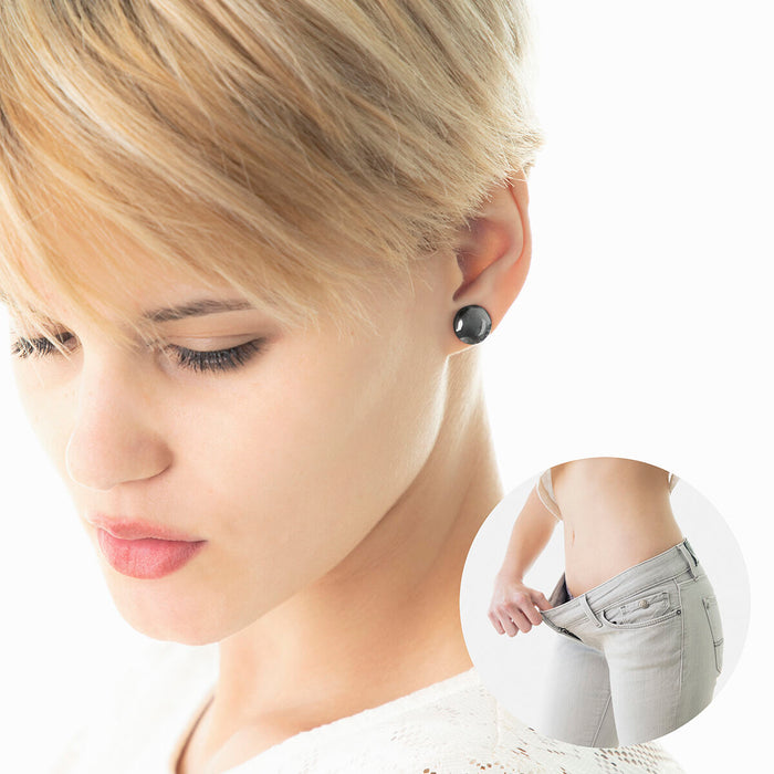 Pendientes Adelgazantes Biomagnéticos Slimagnetic Acero Negro